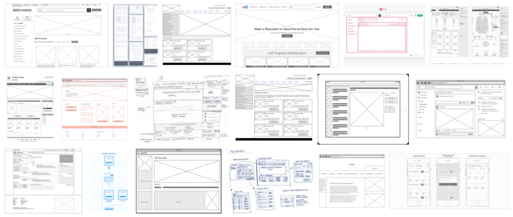 Website wireframe examples